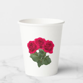 Gobelets En Papier Roses rouges