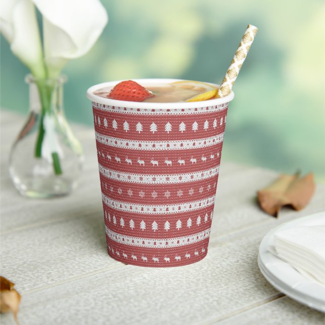 Gobelets En Papier Rouge de Noël moche (Insitu)