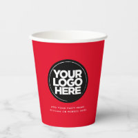 Rouge Eyecatching | Logo et texte personnalisés