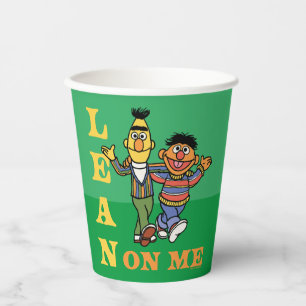 Gobelets En Papier Rue Sésame   Bert & Ernie Lean sur moi