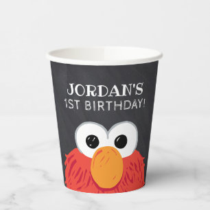 Gobelets En Papier Rue Sésame Elmo Birthday Chalkboard