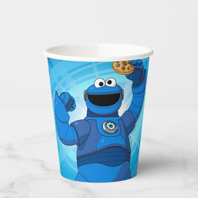 Gobelets En Papier Rue Sésame | Méca Builders Cookie Monster (Gauche)