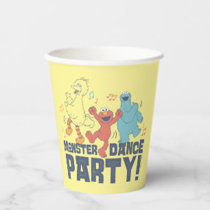 Gobelets En Papier Rue Sésame Monster Dance Party