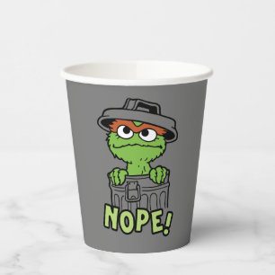 Gobelets En Papier Rue Sésame Oscar le Grouch Nope!