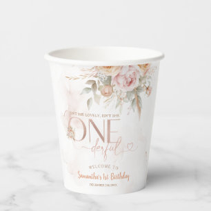 Gobelets En Papier Rustic Floral n'est-elle pas un anniversaire extra