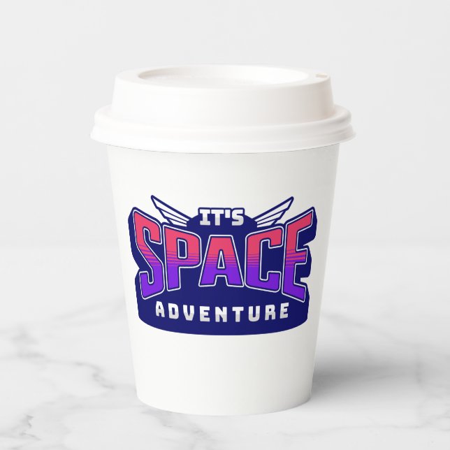 Gobelets En Papier Sa tasse en papier Aventure spatiale (Recto)