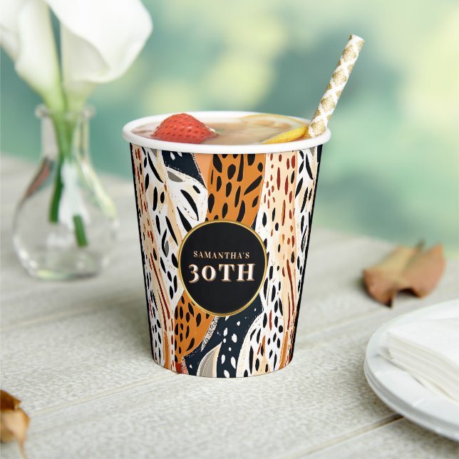 Gobelets en papier Safari Boho Gobelets pour fête  (Insitu)