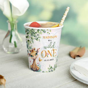 Gobelets En Papier Safari Jungle Animaux Anniversaire