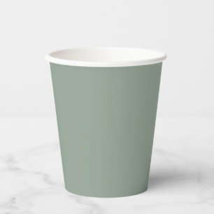 Gobelets En Papier Sage Green Soft Pastel couleur unie