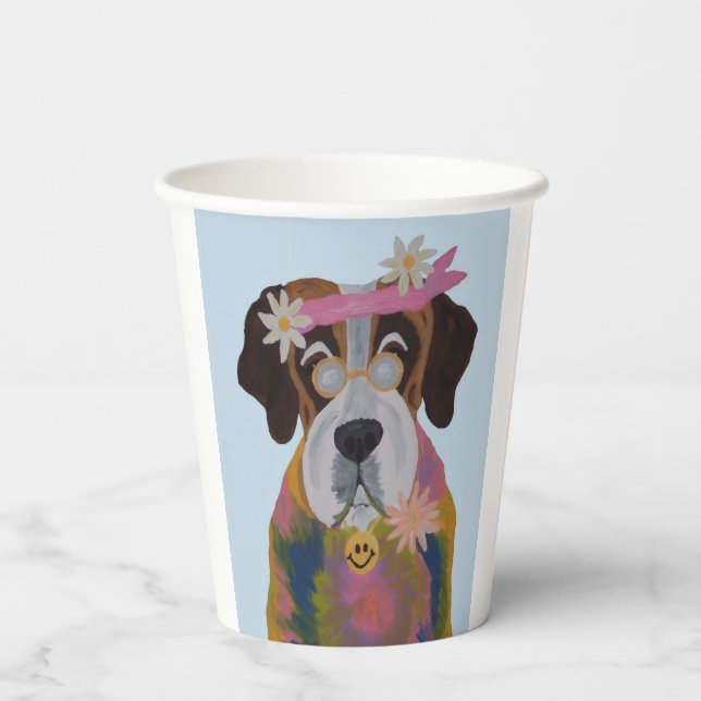 Gobelets En Papier Saint-Bernard Hippie (Verso)