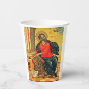 Gobelets En Papier Saint Marc l'icône évangélique orthodoxe