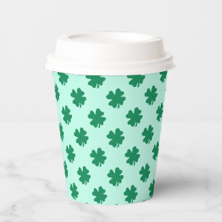 Gobelets En Papier Saint Patrick's Day Clover Feuille Motif-54601