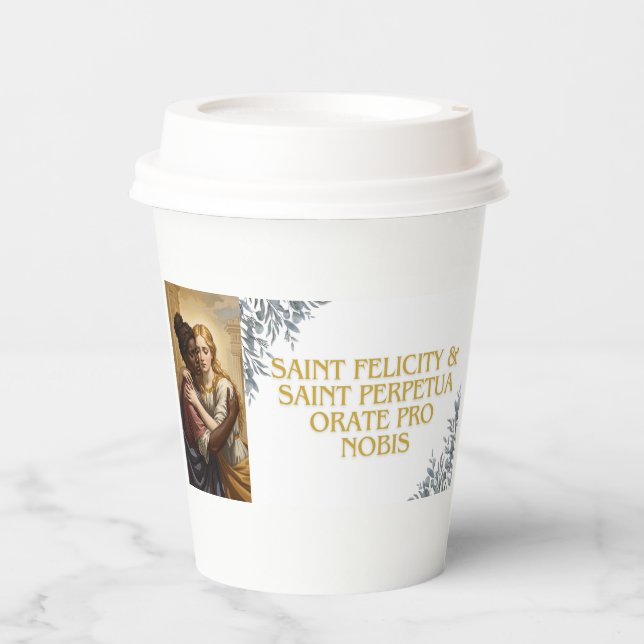 Gobelets En Papier Sainte Perpétue & Sainte Félicité (Recto)