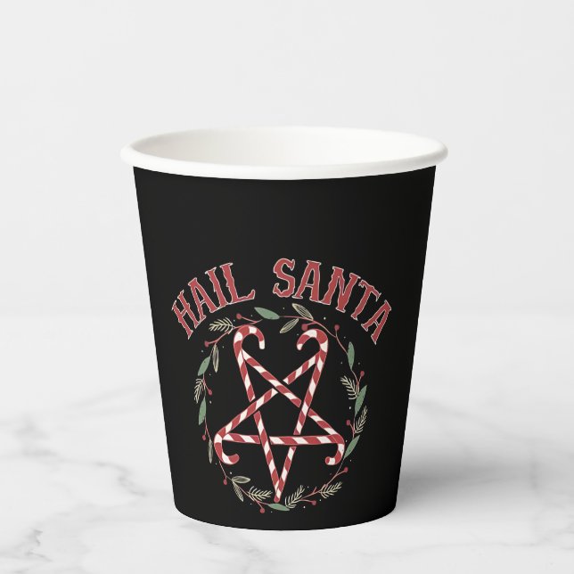 Gobelets En Papier Salut Satan Noël Krampus Xmas Devil Candy (Recto)