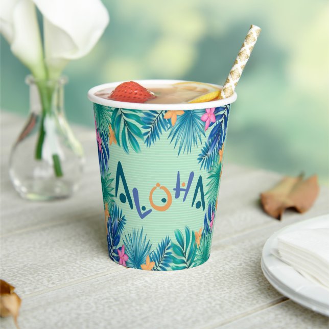 Gobelets En Papier Salutation Aloha (Insitu)