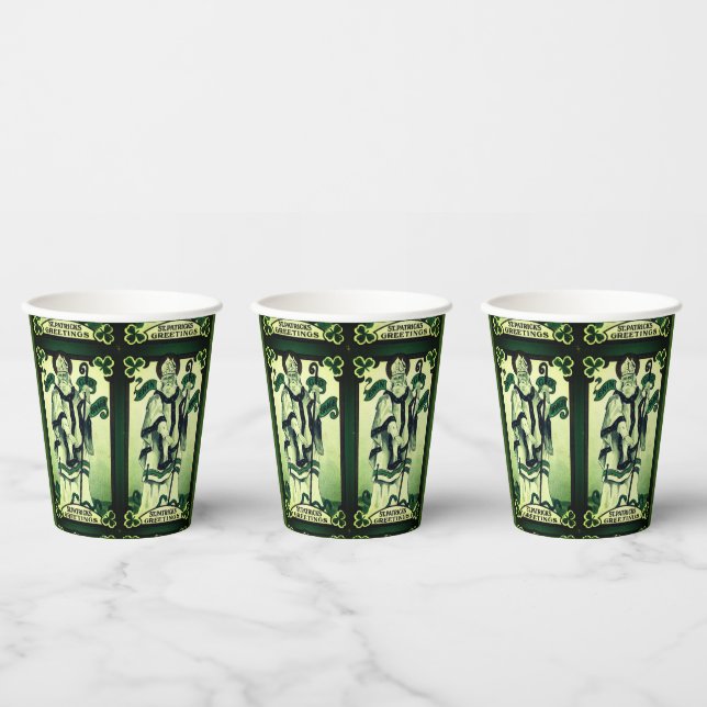 Gobelets En Papier Salutations de St. Patrick (Erin Go Braugh) (Multi)