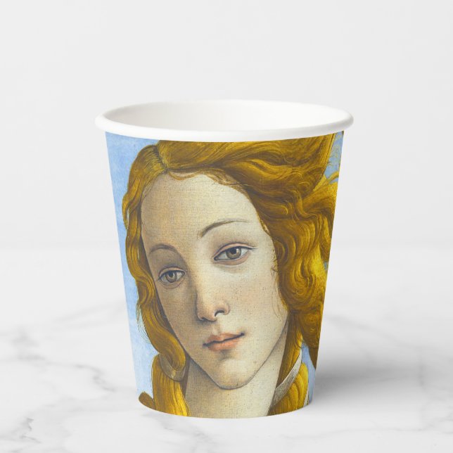 Gobelets En Papier Sandro Botticelli - Détail de la naissance de Vénu (Recto)