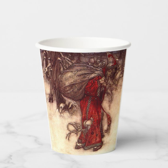 Gobelets En Papier Santa Claus Arthur Rackham (Recto)