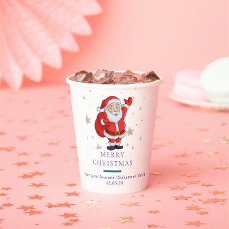 Gobelets En Papier Sapin de Noël Bonhomme de neige Fête de Noël Je
