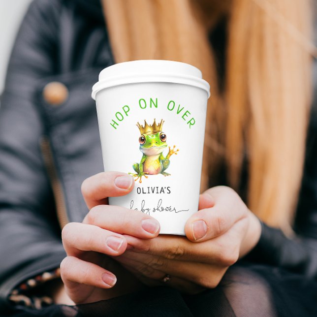 Gobelets En Papier Sauter sur le Baby shower Prince de la grenouille (Créateur téléchargé)