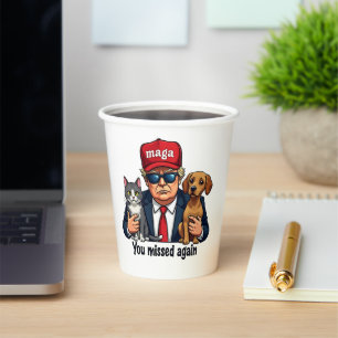 Gobelets En Papier Sauvez les animaux de compagnie Trump Election