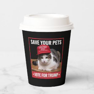 Gobelets En Papier Sauvez Vos Animaux Votez Trump Élection USA Citati