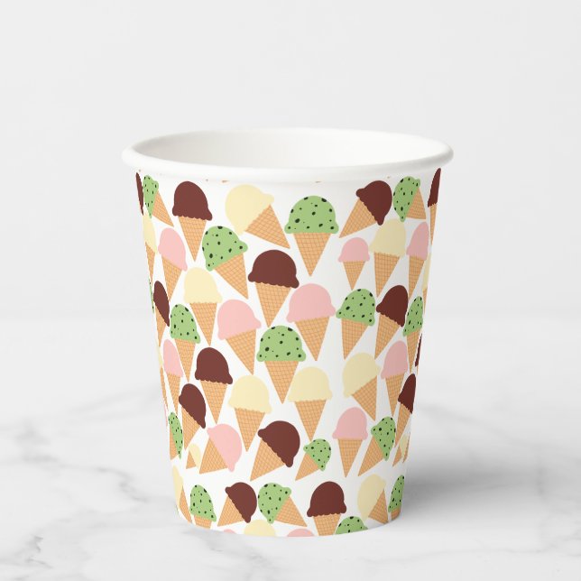 Gobelets En Papier Saveurs de glace (Recto)