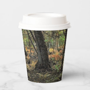 Gobelets En Papier Scène de forêt automnale