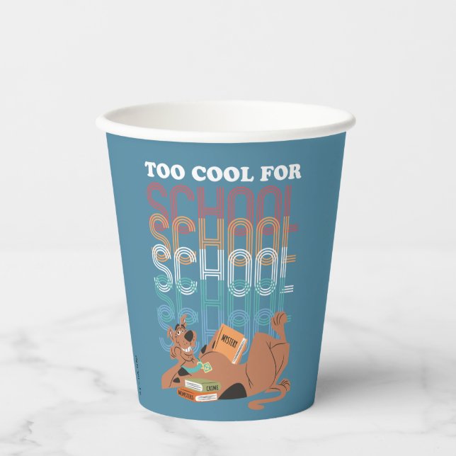 Gobelets En Papier Scooby Doo Trop Cool Pour L'École (Recto)