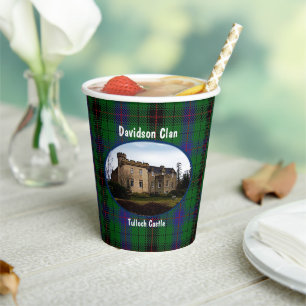 Gobelets En Papier Scottish Davidson Clan Castle Tartan