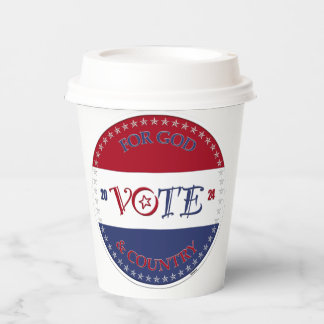 Gobelets En Papier Script de vote pour Dieu et la patrie 2024
