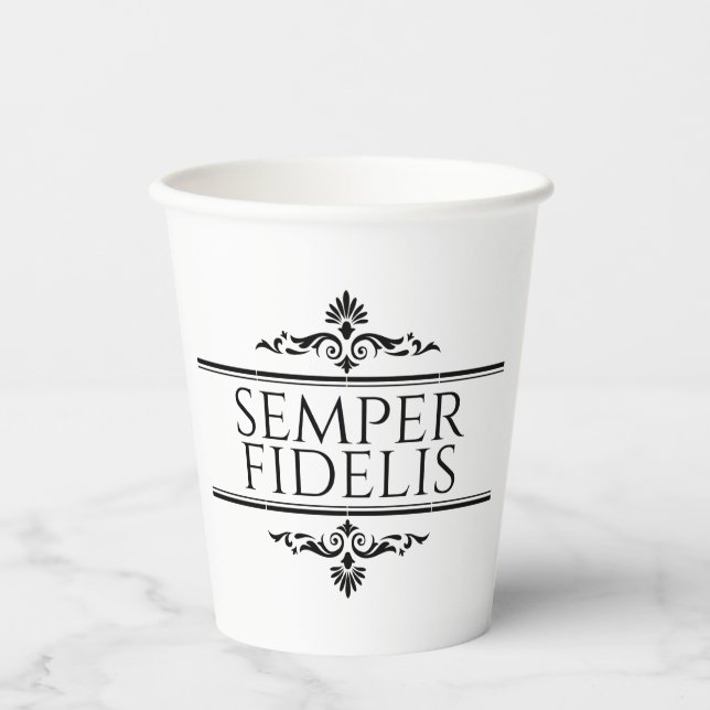Gobelets En Papier Semper Fidelis (Recto)