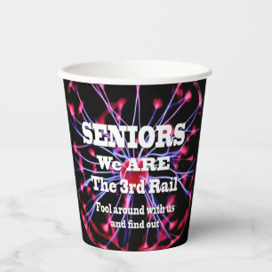 Gobelets En Papier Seniors Nous Sommes Le Troisième Rail
