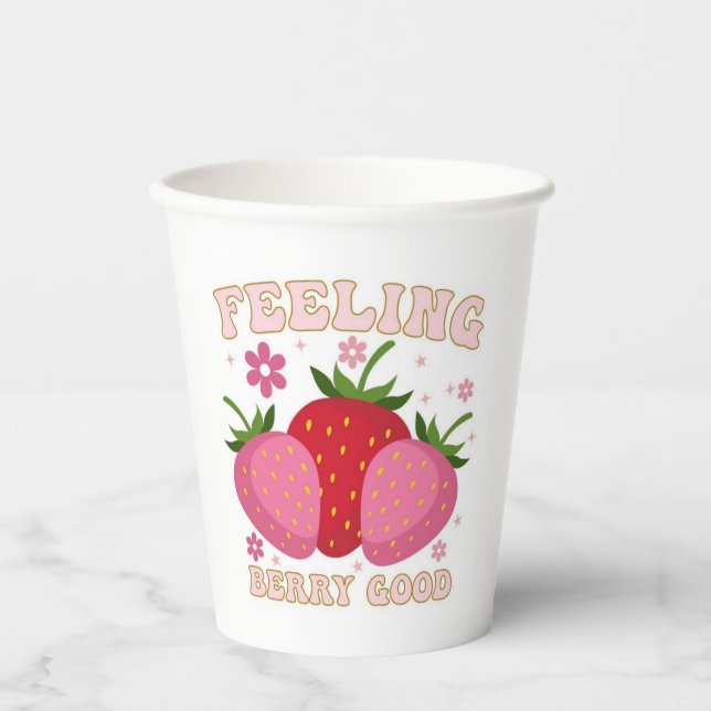Gobelets En Papier Sentiment Berry Good (Recto)
