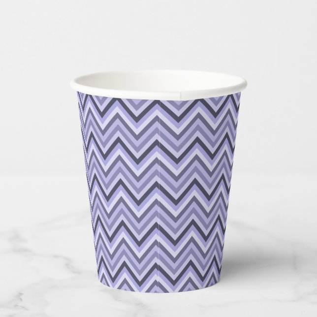 Gobelets En Papier Sept nuances de Lavender Zig Zag (Droite)