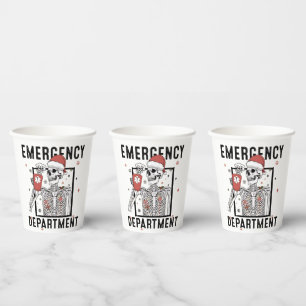 Gobelets En Papier Service d'urgence Skeleton Nuring Coffee Lover