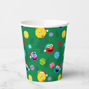 Gobelets En Papier Sesame Street Christmas Tree Motif