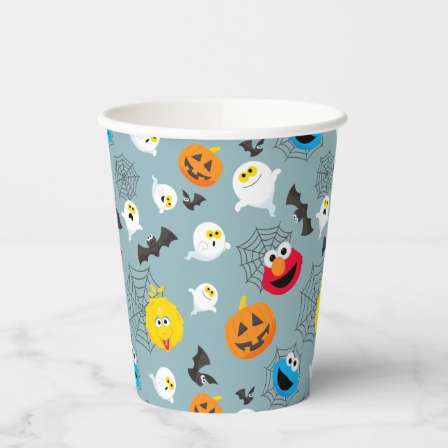 Gobelets En Papier Sesame Street Cute Motif Halloween (Gauche)