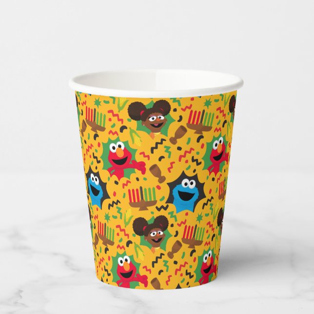 Gobelets En Papier Sesame Street Kwanzaa Motif (Gauche)