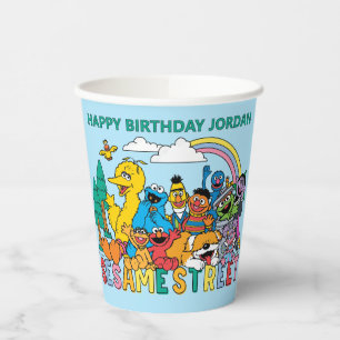 Gobelets En Papier Sesame Street   Vague Arc-en-ciel