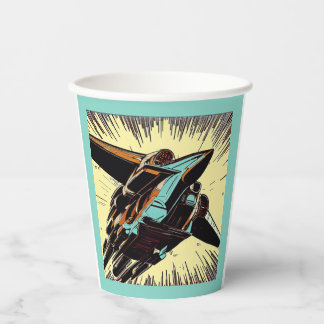 Gobelets En Papier SF - Anime Starfighter Woodcut 3