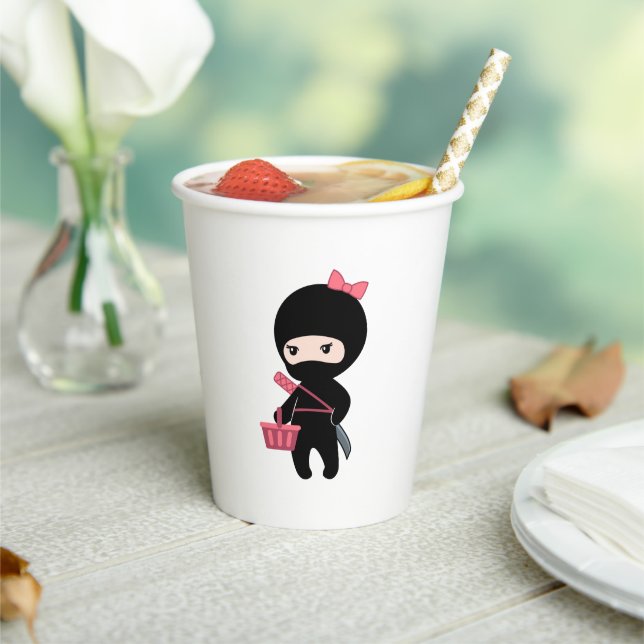 Gobelets En Papier Shopping Ninja Girl (Insitu)