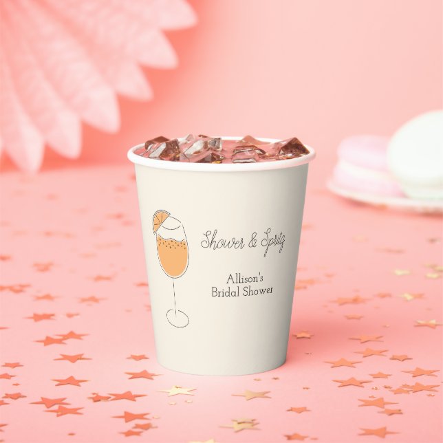 Gobelets En Papier Shower and Spritz Bubbly Cocktail Bridal Shower (Insitu)