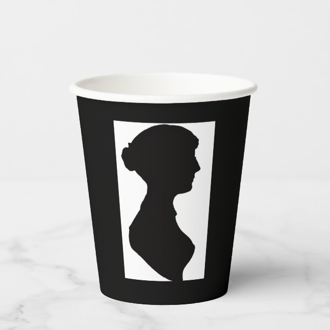 Gobelets En Papier Silhouette de Jane Austen (Recto)
