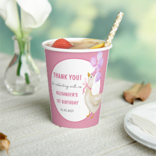 Gobelets En Papier Silly Goose 1er anniversaire