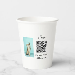 Gobelets En Papier Simple animal name details QR code add text photo
