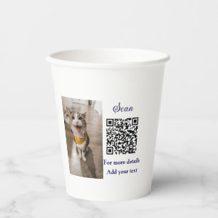 Gobelets En Papier Simple animal name details QR code add text photo