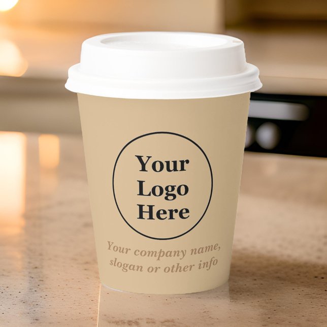 Gobelets En Papier Simple élégant marron  (Créateur téléchargé)