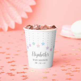 Gobelets En Papier Simple Elegant Twinkle Little Stars Baby shower
