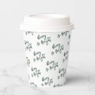 Gobelets En Papier Simple modèle de texte personnalisé pour Noël en v